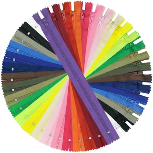 Zipper Bulk for Sewing 9 inch: LHZHLE 20 Pack #3 Mix Colors Nylon Coil