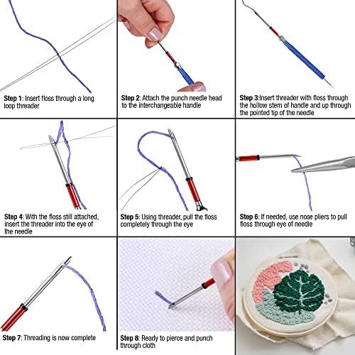 SINGER 8 Piece Punch Needle Embroidery Kit