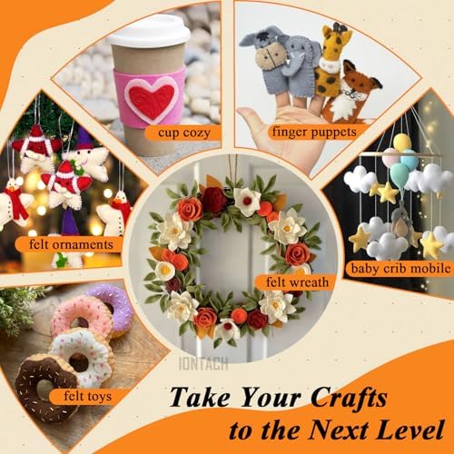 IONTACH 36" X 36" Soft Felt Fabric 1.6mm Thick (Apricot Nude)