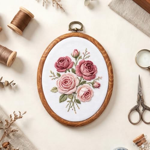 10 Pack Oval Embroidery Hoops 4.3"x5.3", Cross Stitch Hoop Ring for