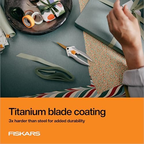 Fiskars 6" Easy Action Micro-Tip Titanium Detail Fabric Scissors
