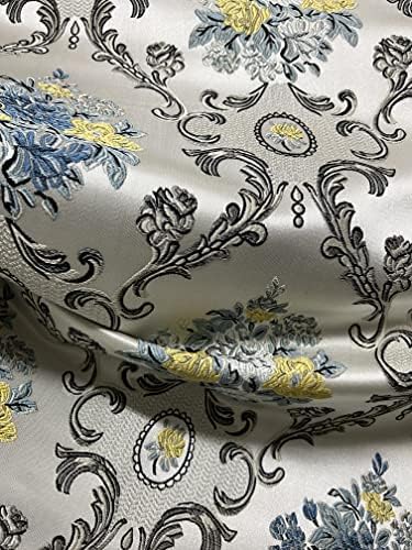 Luxurious Woven Jacquard Majestic Damask Design Heavy Furnishing