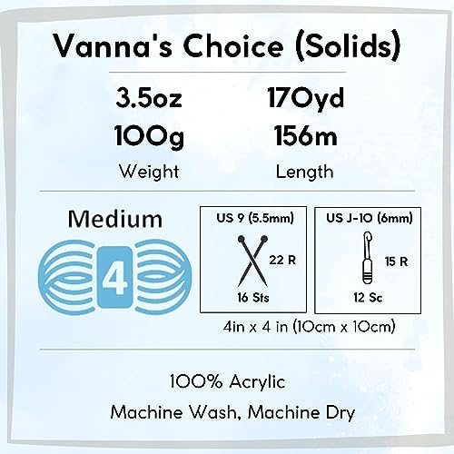 Lion Brand Yarn Vanna'S Choice 860-300 Denim Mist