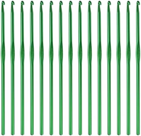 Sghgcvjjf 24 Pcs 4mm Aluminum Crochet Hooks Set