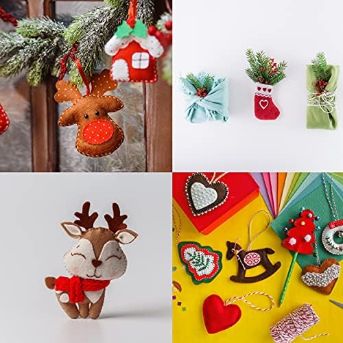 DIYR 40 Pcs Colored Felt Fabric Sheets 6 x 6 in, DIY Craft Sewing