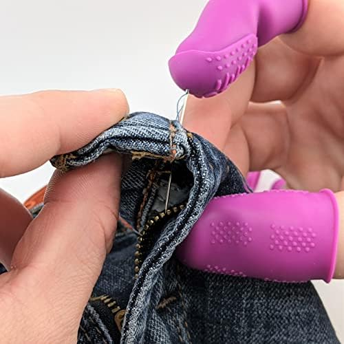 FLEX Thimble Finger Protectors [9-Pack] | Purple | 3X-Thick Tip