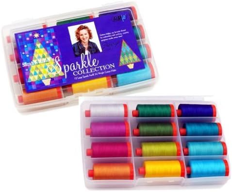 Aurifil Thread Set SPARKLE By Sarah Vedeler 50wt Cotton 12 Large