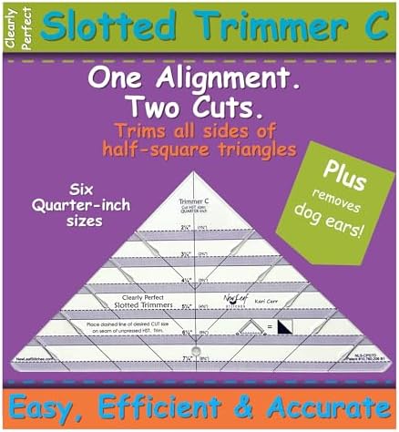 Cleary Perfect Slotted Trimmer C by New Leaf Stitches – Quilting Ruler