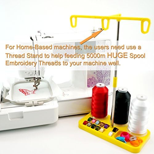 New brothread Huge Spools Embroidery Machine Thread -6xRainbow Colors