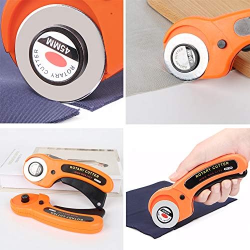 45mm Rotary Cutter Sewing Round Cutter Set Manual Rotary Fabric Cloth