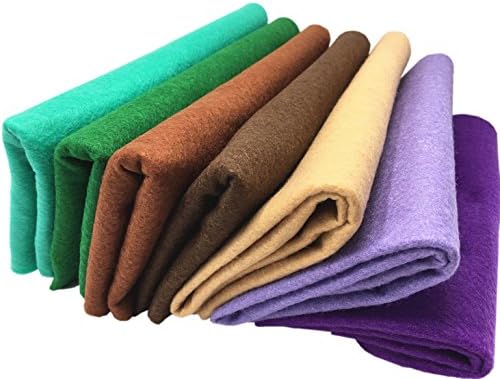 Misscrafts 7pcs 18" X 18" 1.4mm Thick Soft Felt Nonwoven Fabric Sheet