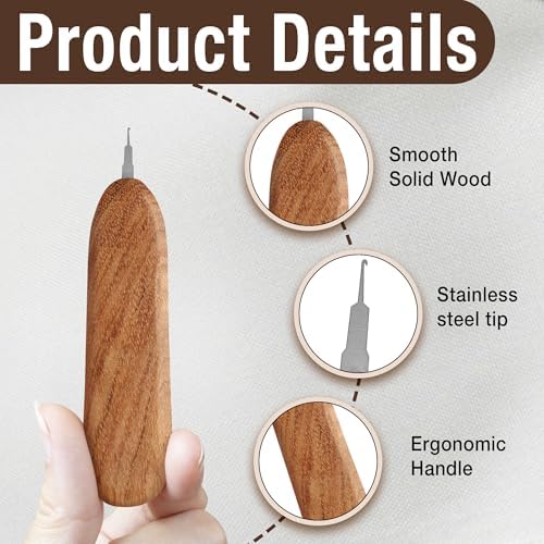 SAVINA Needle Threader, Hardwood Handle
