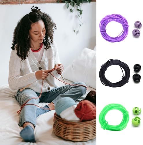 6 Pcs Knitting Stitch Stoppers, Double-Hole Point Protectors