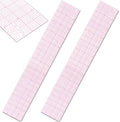 Zonon 2 Pack Clear Sewing Ruler 2 X 12 Inch Plastic Ruler for Quilting