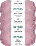 Estako Royal Cotton, 100% Mercerized Giza Cotton Yarn, Baby Pink