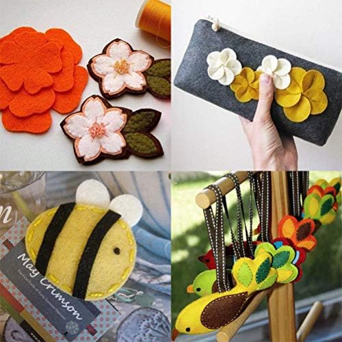 BUYGOO 60Pcs Stiff Felt Fabric Sheets, 8 x 12 inches Craft Felt Sheets