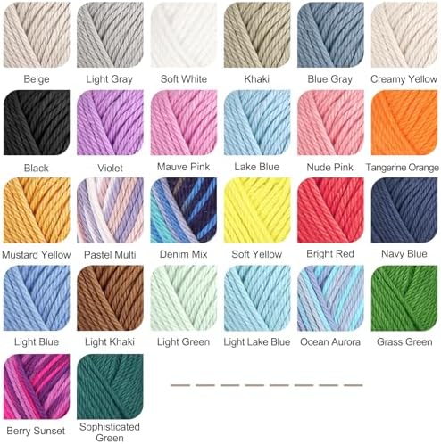 Katech 1OO% Cotton Yarn for Crocheting-Baby Cotton Yarn (Ocean Aurora