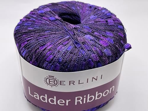 Purple Royale Berlini Ladder Ribbon Yarn #161-50 Grams (1.75 Ounces)