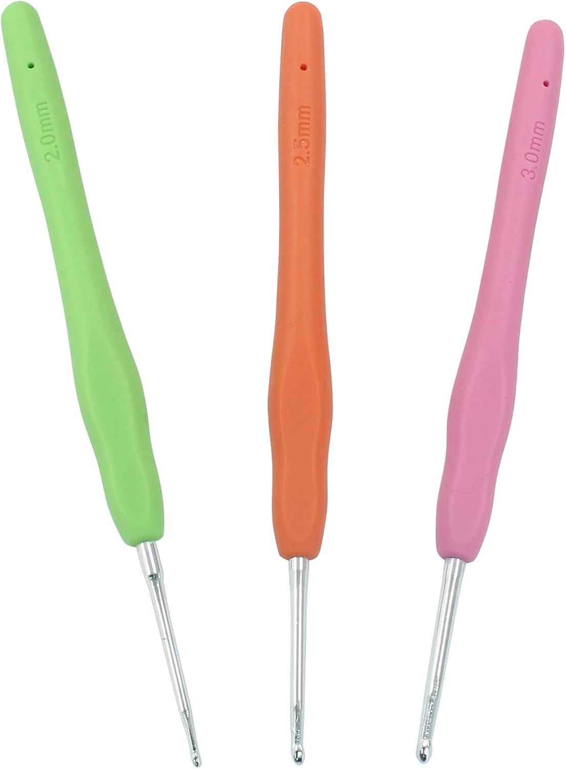 suiwotin 2mm/2.5mm/3mm Crochet Hook, Aluminum Crochet Hook Set