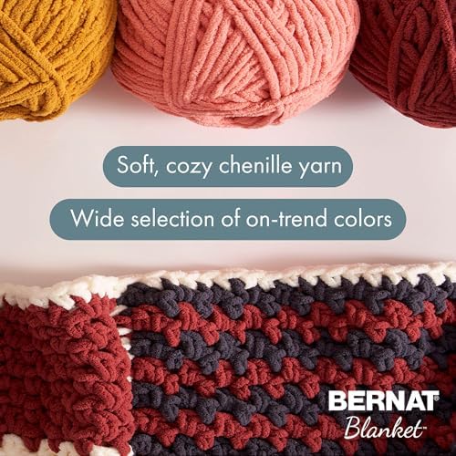 Bernat Blanket Yarn Super Bulky Soft Chenille Yarn Clary Sage 2-Pack