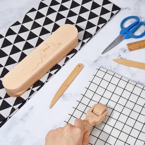 DICOSMETIC 4Pcs Wooden Tailors Clapper Set Set 9.4Inch/23.8cm Tailors