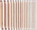 Bamboo Knitting Needle Set 36 Pairs Wooden Straight Single Pointed