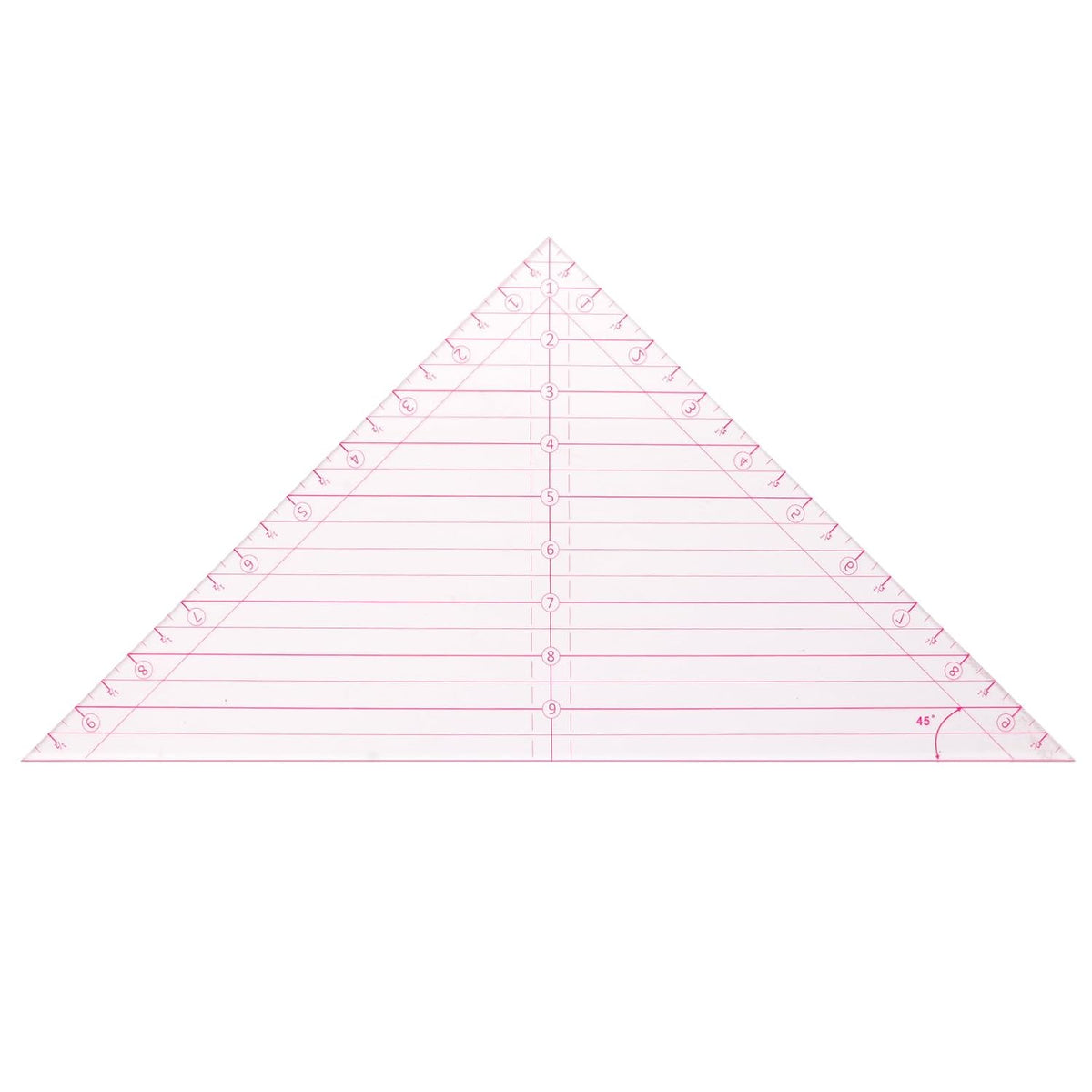 3 Pcs Pink Triangle Quilting Ruler Set - 10 Inch 30 45 60 Degree