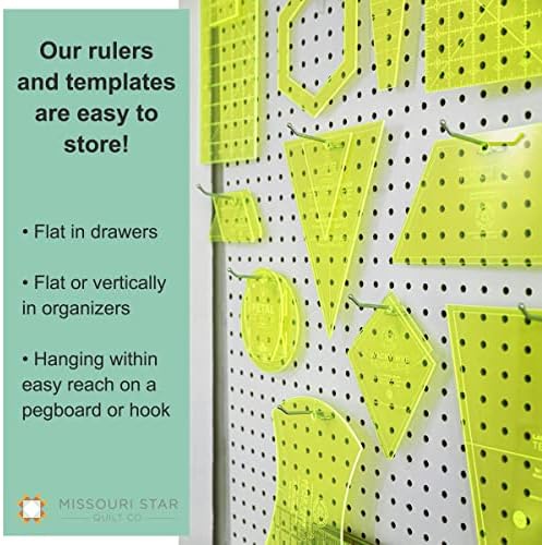 Acrylic Quilting Template Set of 3, Octagon | Assorted Sizes for Use