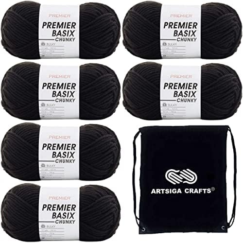 Premier Yarns Basix Chunky Black 1145-42
