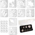 10pcs Free Motion Quilting Template Series 5+9pcs Low Shank Quilting