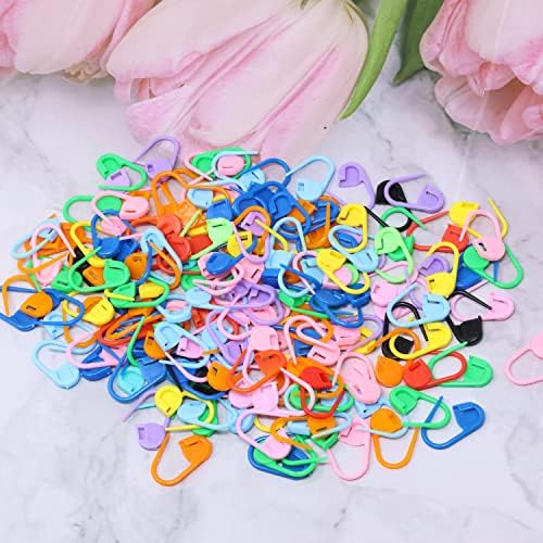 yueton 1000PCS Colorful Plastic Safety Pins, Knitting Markers Crochet
