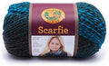 Lion Brand Yarn 826-209 Scarfie Yarn, Charcoal/Aqua