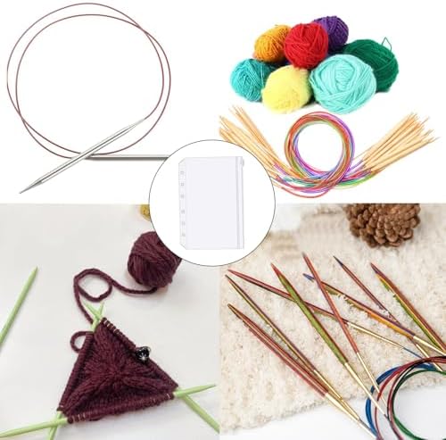 25PCS A6 Size Circular Knitting Needle Case Waterproof Binder Zipper