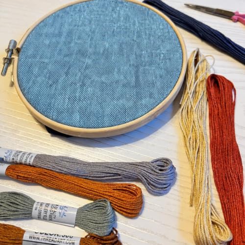Threadart Yarn Dyed Linen Fabric, Flax, 43" Wide, 1 Yard Cut, Homespun