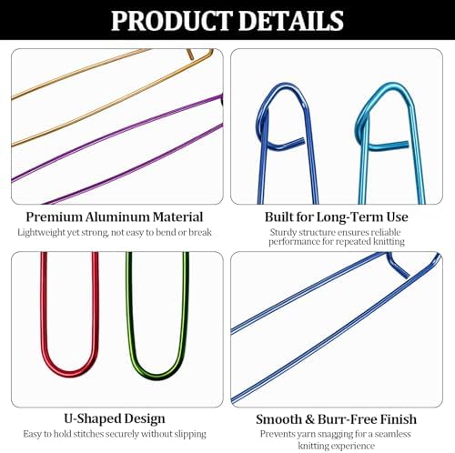 12pcs Knitting Stitch Holders Set, Aluminum Yarn Stitch Holder