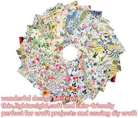 Charm Packs Fabric for Quilting 42Pcs 5'' Precut Fabric Quilt Squares