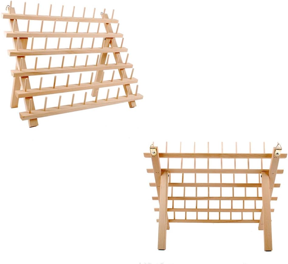 NW 60-Spools Wooden Thread Holder Sewing and Embroidery Thread