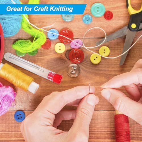 PATIKIL 0.5x3" Plastic Sewing Needle Storage Holder, 15 Pack Portable