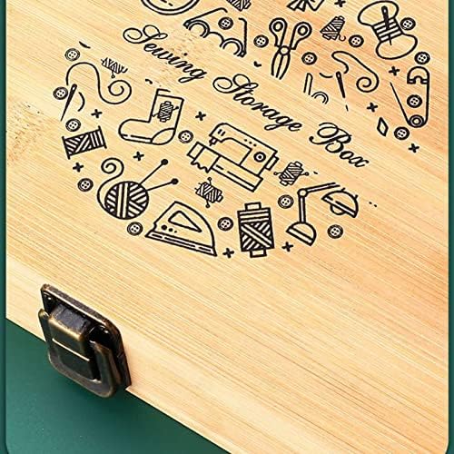 Sewing Kit with Wooden Storage Box, Complete Sewing Supplies Set, 2