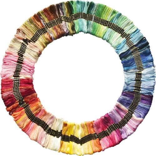 Embroidery Floss Rainbow Color 447 Skeins Per Pack Cross Stitch