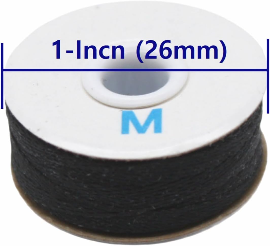 Cutex 12 Style M 69 Nylon Paper-Sided Prewound Bobbins Black/White Tex
