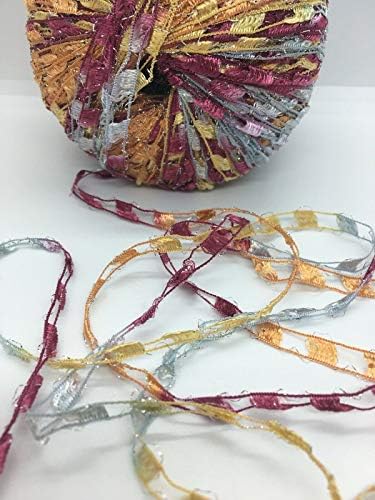 Berlini East Track II Metallic Accent Ladder Ribbon Yarn 50 Gram