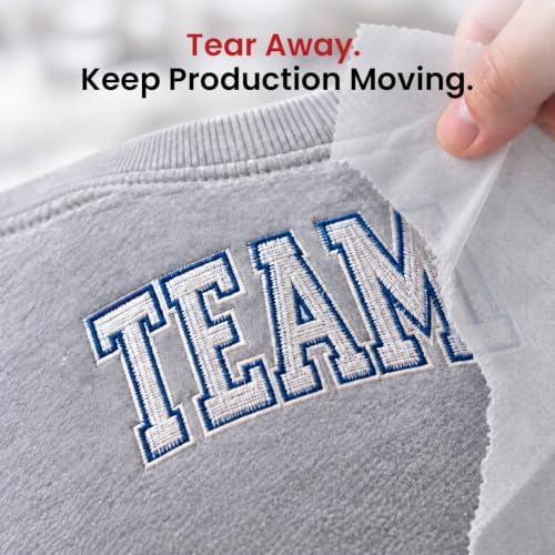 BAI Tear Away Stabilizer for Embroidery 2.0oz, 9"x9" 100 Sheets