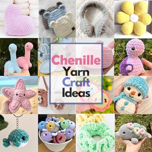 Velvet Chenille Yarn for Crocheting, Knitting, Baby Blanket, 50g (Red)