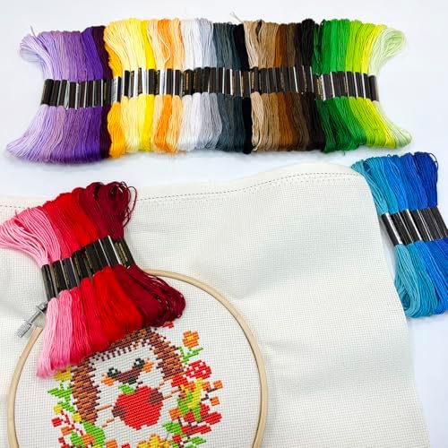 1 Pieces Cross StitchEmbroidery Floss,100% Eco-Cotton Cotton Premium