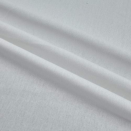 Rayon Linen Blend White, Fabric by the Yard