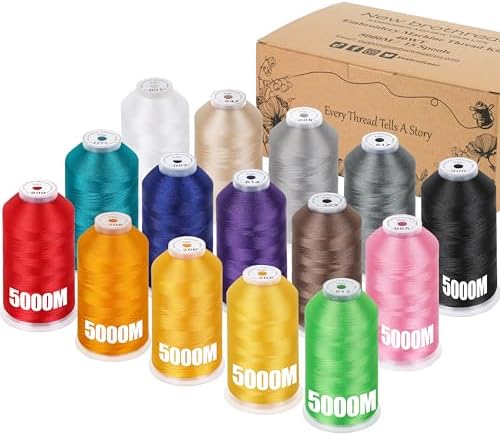 New brothread 15 Colors Huge Spools Polyester Embroidery Machine