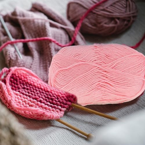 6 Rolls Cotton Crochet Yarn for DIY Knitting Projects, and Scarves