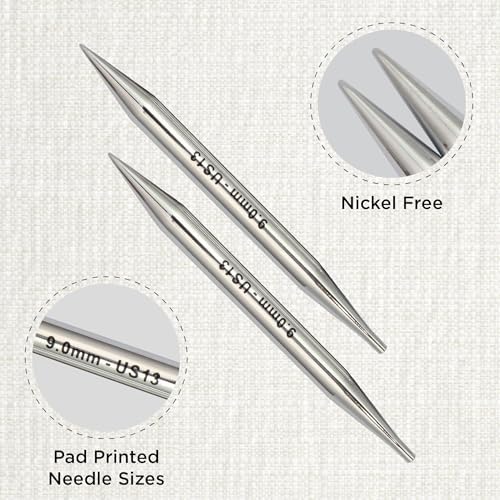KnitPro Nova Interchangeable Circular Needles 5" (13cm) | US Size 13