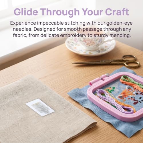 LAMXD 4 Pieces Embroidery Hoop Rectangle Square Embroidery Frame Cross